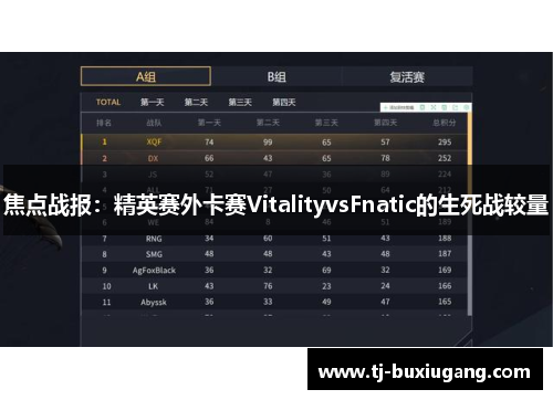 焦点战报：精英赛外卡赛VitalityvsFnatic的生死战较量